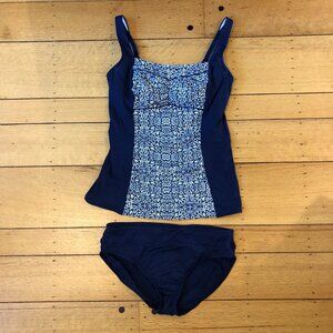 Land’s End 2-pc Tankini Swim Set Size 8